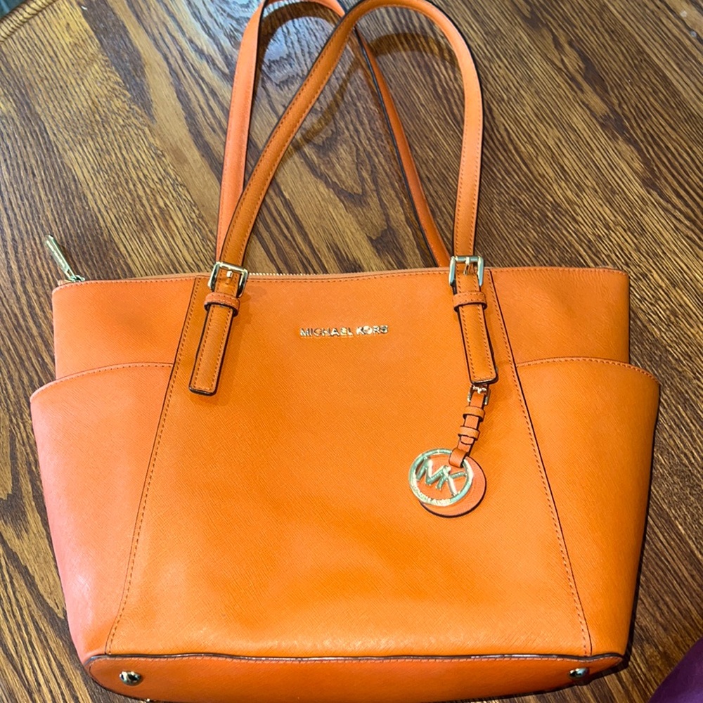 Michael Kors Orange Tote Bag
